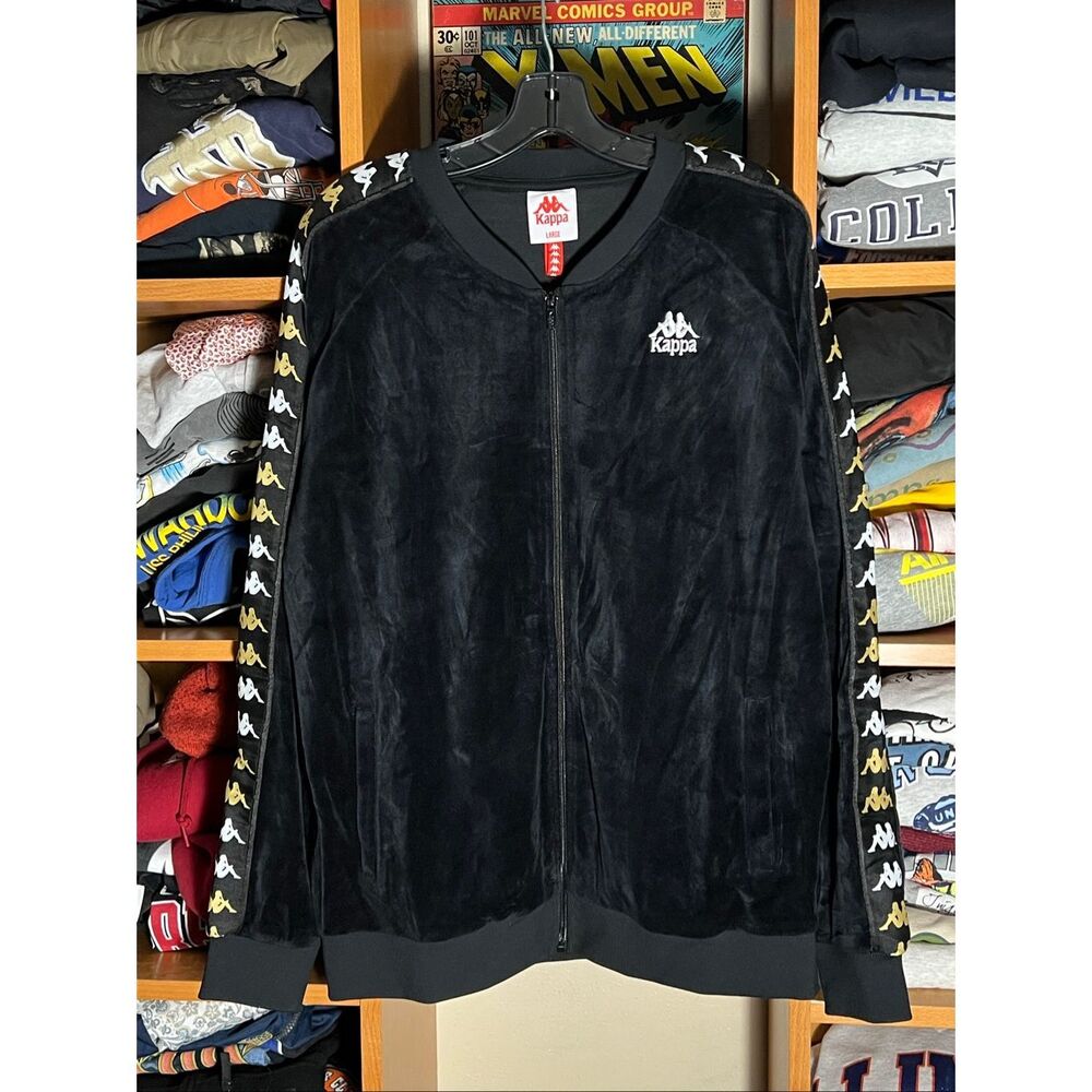 Kappa Men’s Velvet Full Zip Logo Track Jacket